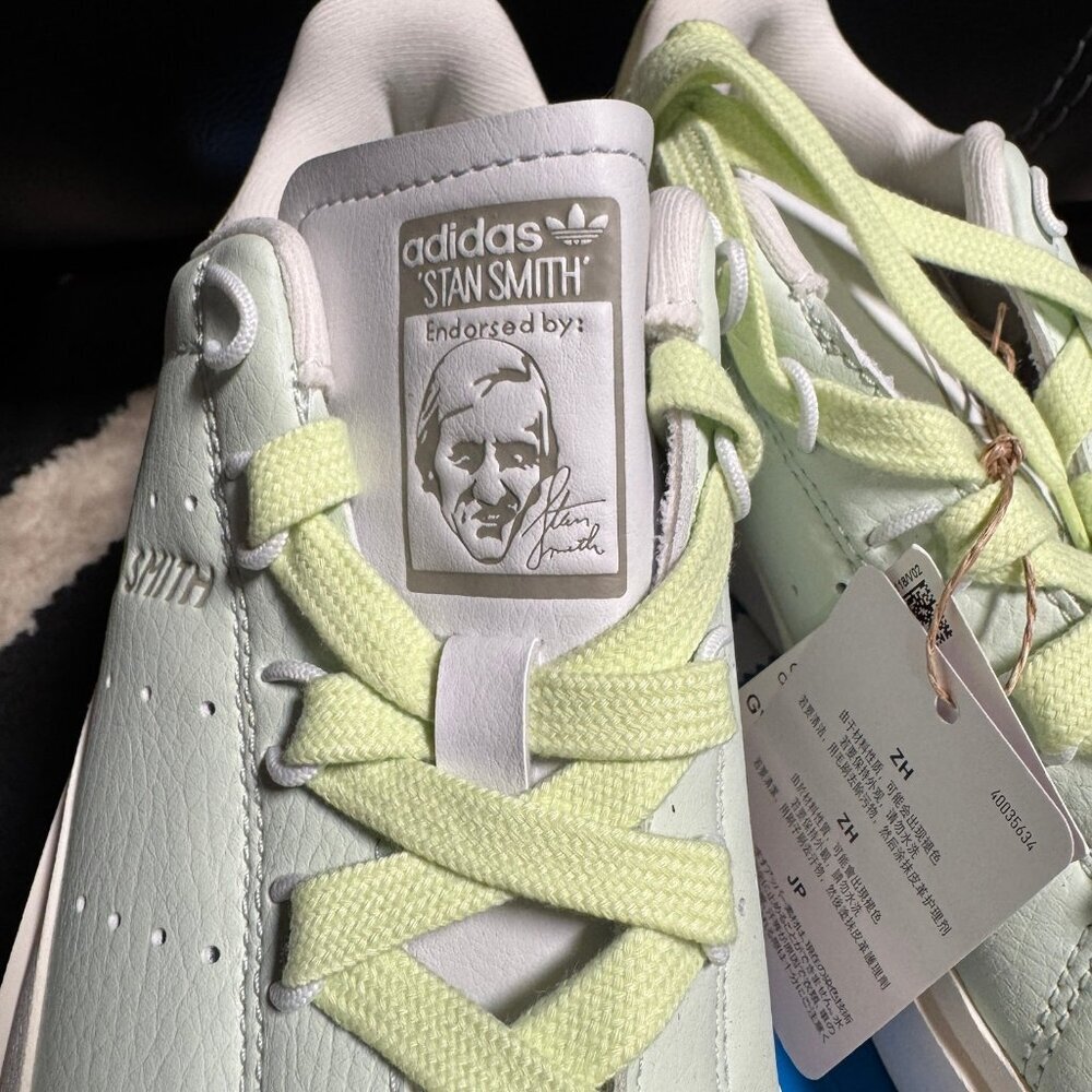 adidas Originals Stan Smith Bonega Linen Green/Linen Green/Almost Lime 6 B - Picture 7 of 12